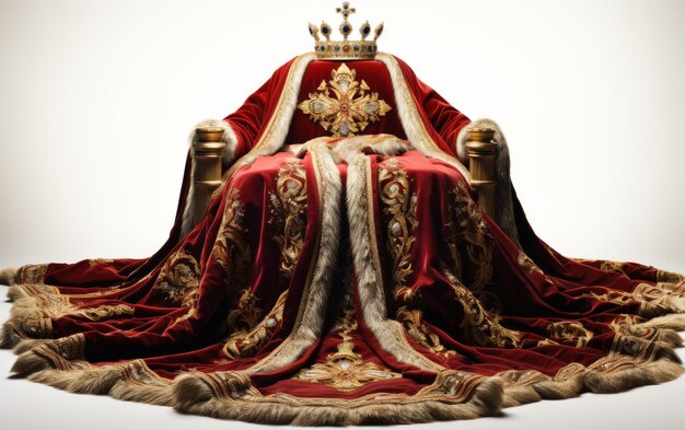 Regal Red and Gold Chair With Crown