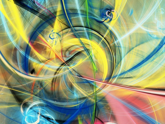 regenboog abstracte fractal achtergrond 3d rendering illustratie