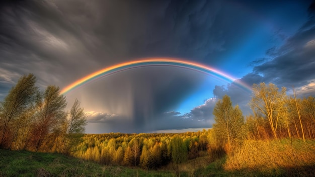 Regenboog in een prachtige lucht