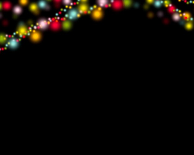regenboog kleurrijke wazig kerstverlichting achtergrond abstract lichten niet gefocust wazig licht stippen zwart