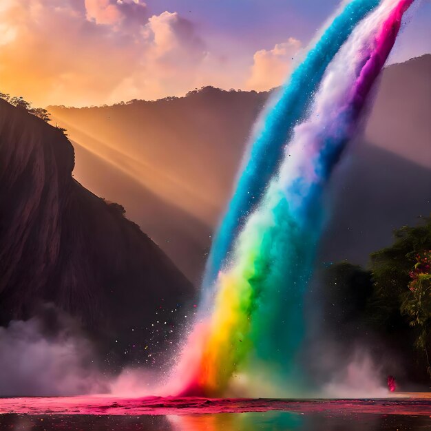 Regenboogcascade