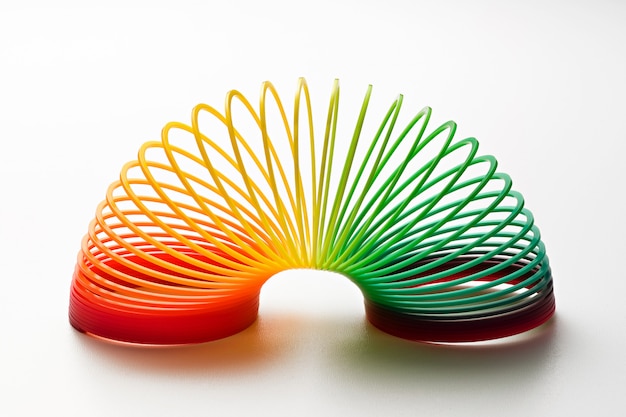 Regenboogkleurige slinky toy