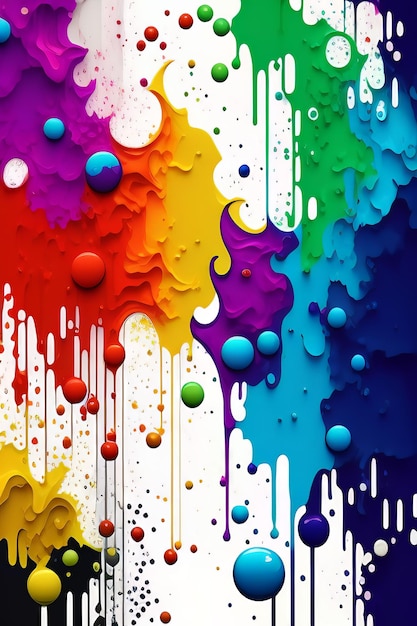 Regenboogkunstposter met het schilderij regenboogkunst