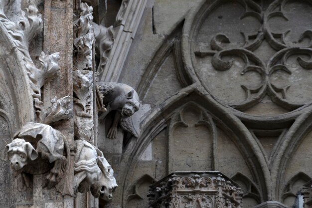 Regensburg dome cathedral detail in germany unesco site