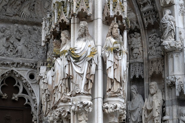 Regensburg dome cathedral detail in germany unesco site