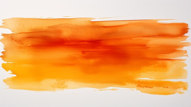 Regular orange brush stroke on white background