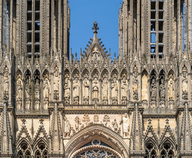 Photo reims cathedral closeup