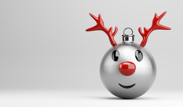 Reindeer Christmas ball ornament