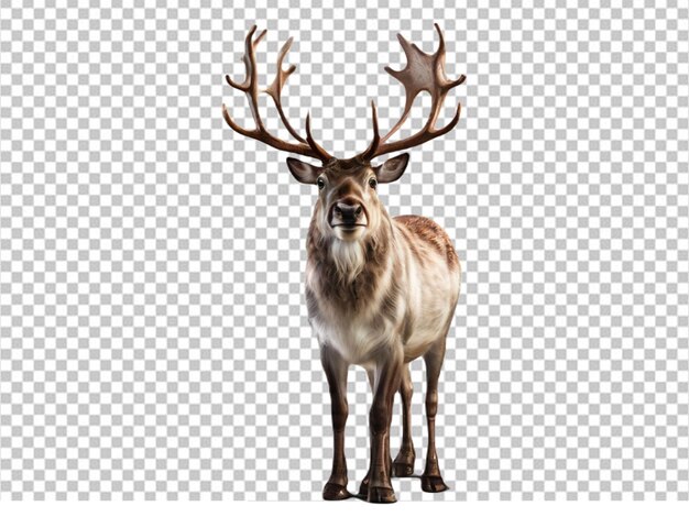 Photo reindeer looking on white background