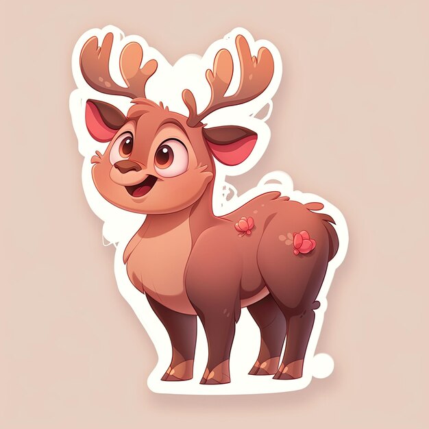 Photo reindeer sticker