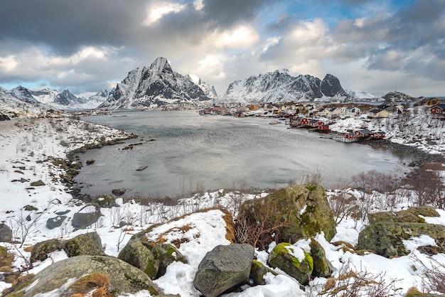 사진 lofoten, 노르웨이의 reine