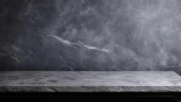 Reinig grijs marmeren tafelblad met verpulverende hopeloze cementsteen vestiging Creatieve bron AI gegenereerd