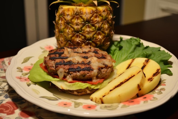 Reis Ananas Teriyaki Kalkoen Burger