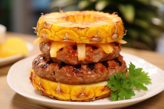 Reis Ananas Teriyaki Kalkoen Burger