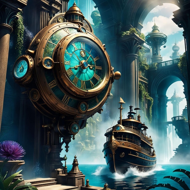 Reis door het steampunk-verhaal van Atlantis en ontrafel eeuwenoude geheimen en technologie