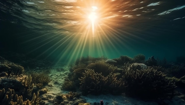 Reis onder water om de door AI gegenereerde rode zee te verkennen