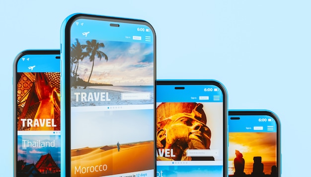 Reisbureauapplicatie op mobiele apparaten