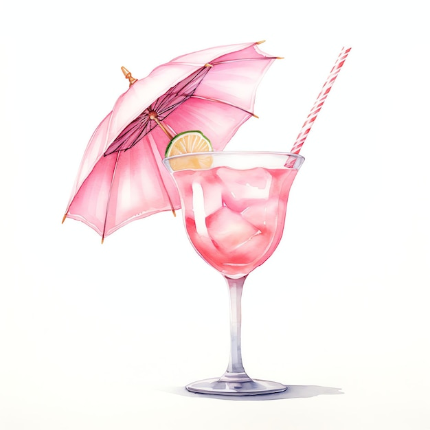 Reizen cocktail aquarel illustratie reizen clipart