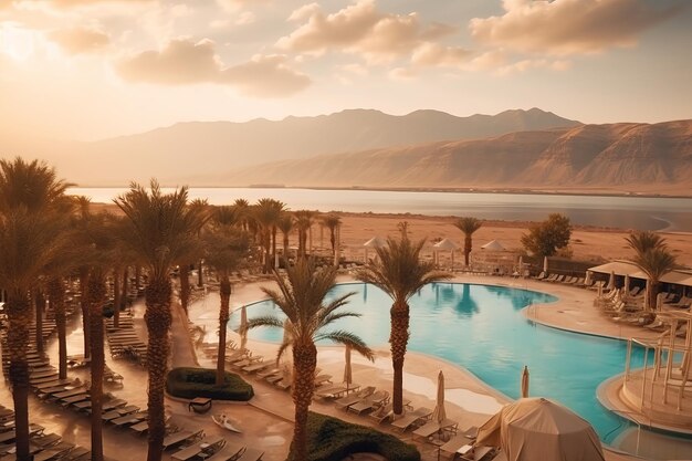 Photo rejuvenating paradise exploring the israeli oasis of ein bobek on the shores of the dead sea in nov