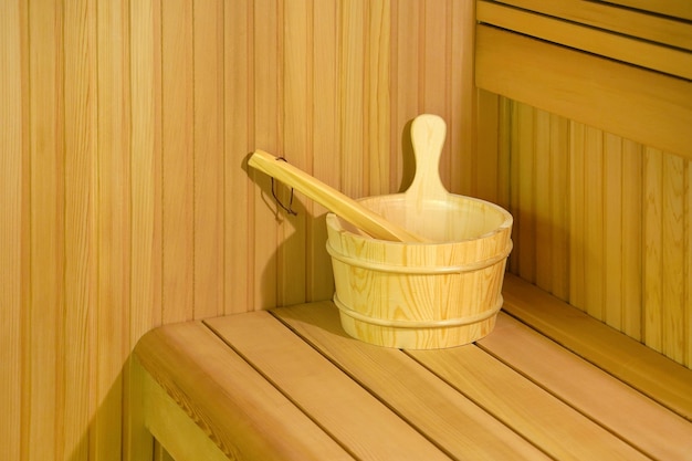 Relax in hot sauna