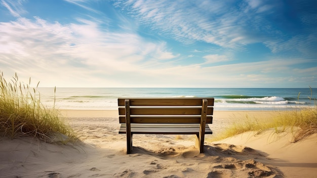 Relaxation beach bench