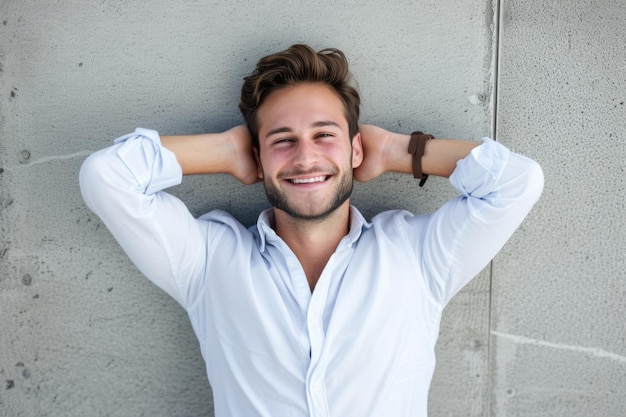 Relaxed Man Lying Back