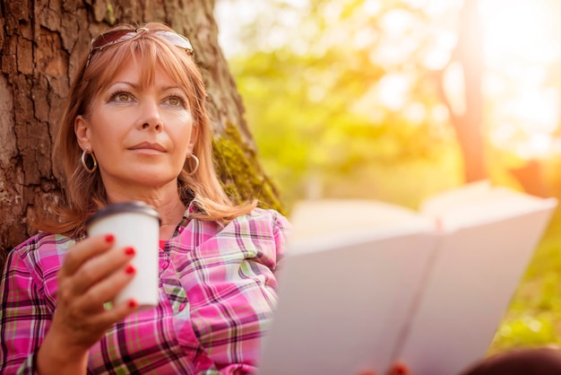 Photo relaxing in nature