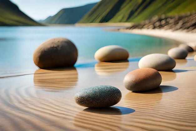 relaxing pebble art background soothing pebbles landscape