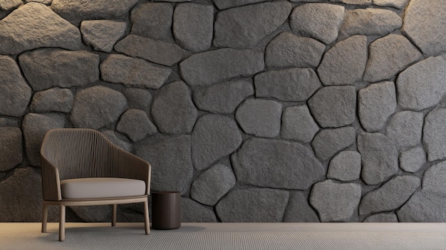 relaxing stone wall interior