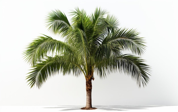 Relaxing Summer Vibes Realist 8K Palm Tree Art on White background