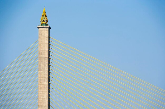 Reliance big bridge with cables