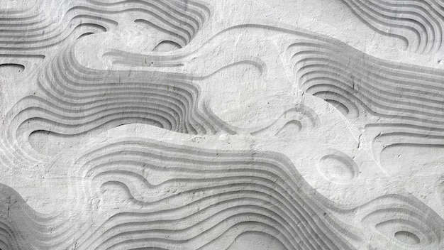 Relief abstract texture made of wood, stone or other material.  3d illustration, 3d rendering.