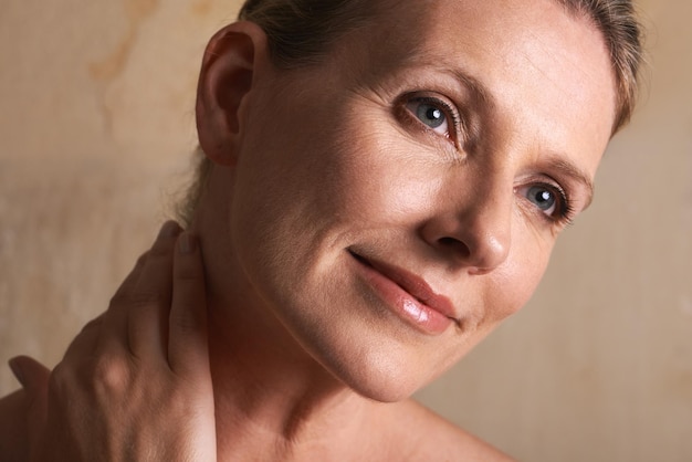 Photo relief from the days cares studio shot of a mature woman with beautiful skin