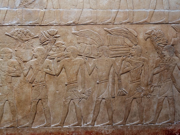 Relief van het interieur van het graf van Kagemni in Egypte