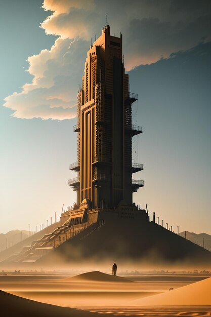 Religion temple tower building pyramid wallpaper background landscape photography illustration