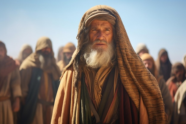 A Religious Bible Story Moses Leads the Jews in the Desert