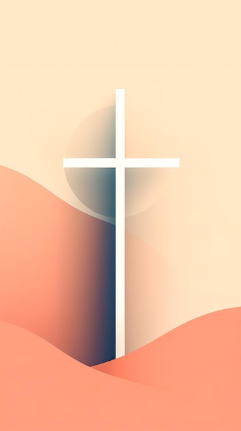 사진 종교적 십자가 십자가 아이콘 디자인 생성 ai
