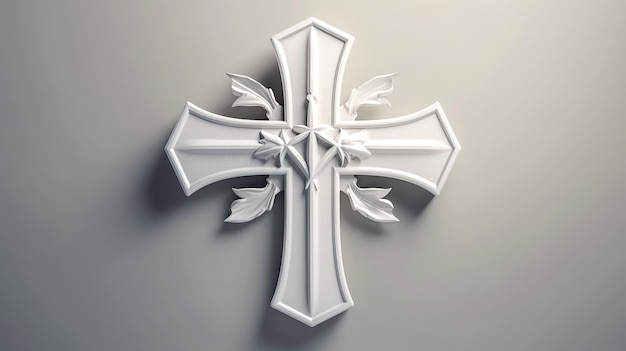 Religious cross crucifix icon design generative ai