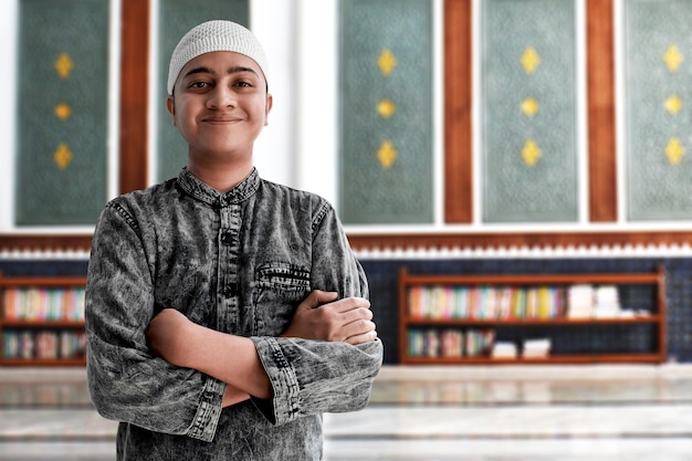 Religious muslim man in mosque