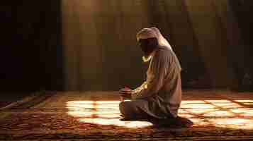 Photo religious muslim man praying