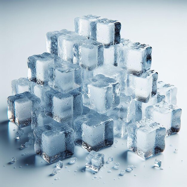 Relistic Ice cubes in 4k resolutio