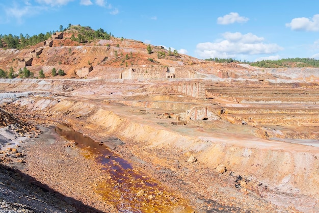 Remains of the old mines of Riotinto in Huelva Spain