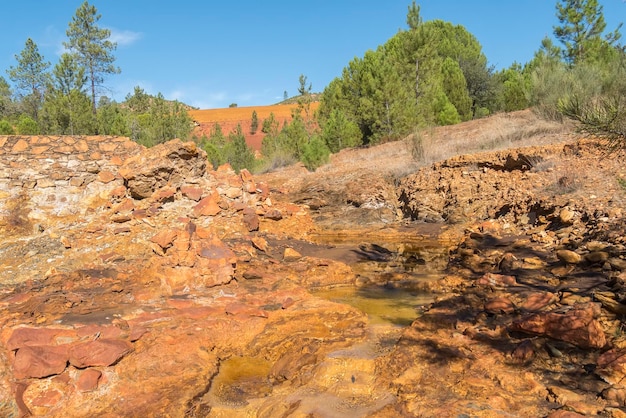 Remains of the old mines of Riotinto in Huelva Spain