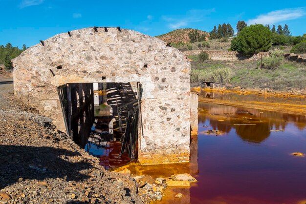 Resti delle vecchie miniere di riotinto a huelva in spagna