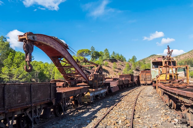 Remains of the old mines of Riotinto in Huelva Spain