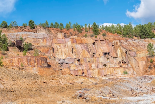 Resti delle vecchie miniere di riotinto a huelva in spagna