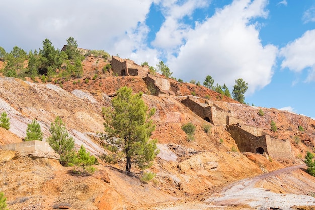 Remains of the old mines of Riotinto in Huelva Spain