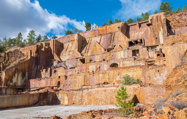 Remains of the old mines of Riotinto in Huelva Spain