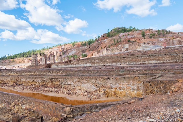 Remains of the old mines of Riotinto in Huelva Spain