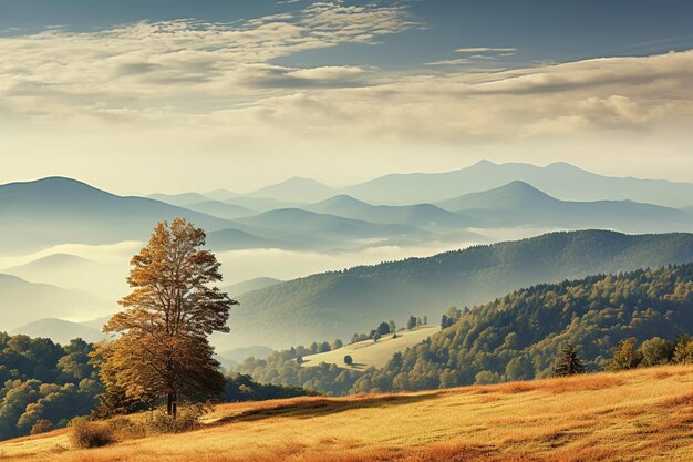 Remarkable landscape of colorful autumn wanaka lake with sunrise in the fresh morning ai image